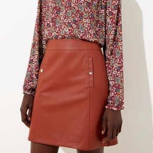 Loft leather skirt